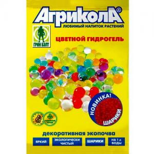 Агрикола цветной гидрогель-шарики, голубой (20 г) - картинка 1