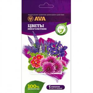 Удобрение AVA для многолетних садовых цветов, 100 г (дой-пак) - картинка 1